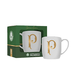 Caneca de Porcelana 360ml Palmeiras