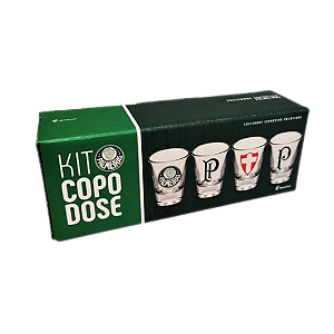 Conjunto 4 Copos De Dose Shot Do Palmeiras