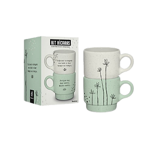 Caneca Empilhada Dupla Dar tempo ao tempo
