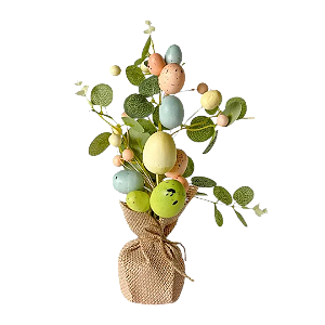 Mini Arvore Decorativa De Pascoa Com Ovos Coloridos