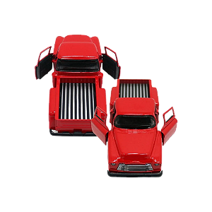 Caminhonete Miniatura Vermelho Metal Colecionável À Fricção