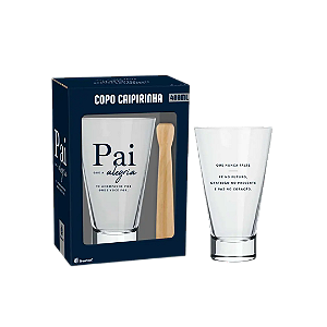 COPO CAIPIRINHA LONG 400ML - PAI QUE ALEGRIA
