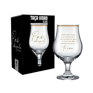 TAÇA DUBLIN 400ML SÉRIE OURO - PAI OBRIGADO