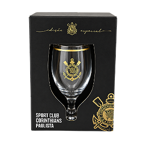 TAÇA DE LUXO CORINTHIANS SÉRIE OURO BRASFOOT 330ML