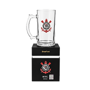 CANECA PARA CHOPP CORINTHIANS VIDRO 565ML BRASFOOT