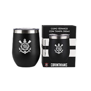 COPO TÉRMICO CORINTHIANS INOX COM TAMPA 360ML ALLMIX