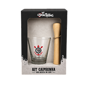 KIT CAIPIRINHA CORINTHIANS COPO E SOCADOR 350ML BRASFOOT
