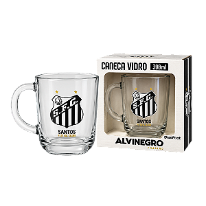 CANECA DE VIDRO TORONTO SANTOS 300ML BRASFOOT