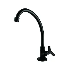 TORNEIRA COZINHA BALCAO 1173 C15 1/4V PRETO MATTE