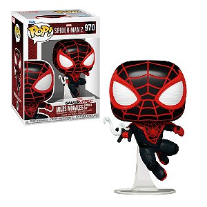 Funko Pop Marvel Spider-Man 2 Miles Morales Upgraded Suit 970 - Caixa Danificada