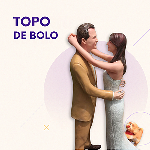 Impressão 3D - Topo de Bolo 3D Casal - Premium
