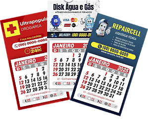 Ímã de Geladeira com Mini Calendário 2025 - 9,5x5,5cm