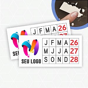 1.000 unidades de Lacre De Garantia E Segurança Casca de Ovo Destrutível 0,5X1cm - Personalizado