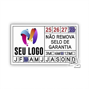 Lacre Casca De Ovo Destrutível Selo De Garantia 1,5x2,5 cm Personalizado