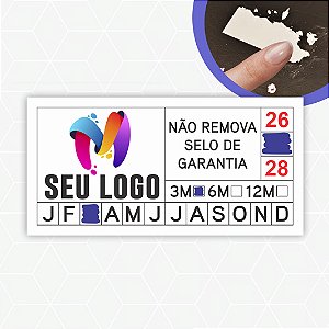 Lacre Casca De Ovo Destrutível Selo De Garantia 1,5x3 cm Personalizado