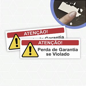 Lacre De Garantia E Segurança Casca de Ovo Destrutível 1x3cm - Sem Personalização