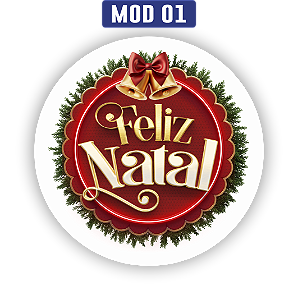 Adesivos Personalizados: "Feliz Natal" - 4x4cm