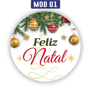 Adesivos Personalizados: "Feliz Natal" - 4x4cm
