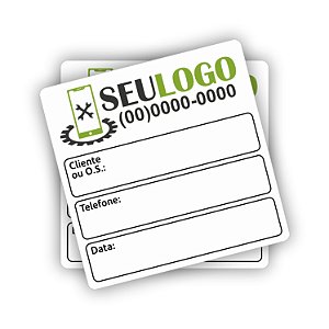 Adesivo Etiqueta de Controle Ordem de Serviço Personalizado