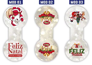 Adesivo Lacre Fecha Sacola Personalizado - Natal