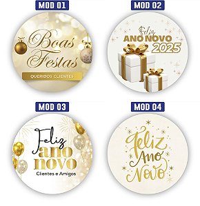Adesivos Personalizados: "Ano Novo" - 4x4cm