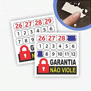 Lacre Casca de Ovo - Garantia Não Viole - 1x1cm