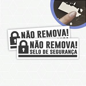 Lacre Casca de Ovo 1x3cm / Não remova. Lacre de Segurança