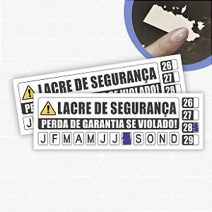 Lacre Casca de Ovo 1x3cm / Lacre de Segurança