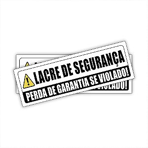 Lacre Casca de Ovo 1x3cm / Lacre de Segurança! Modelo Padrão