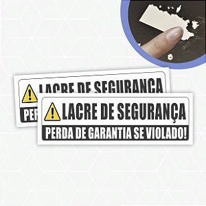 Lacre Casca de Ovo 1x3cm / Lacre de Segurança! Modelo Padrão