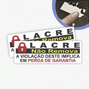 Lacre Casca de Ovo 1x3cm / Lacre! Não remova