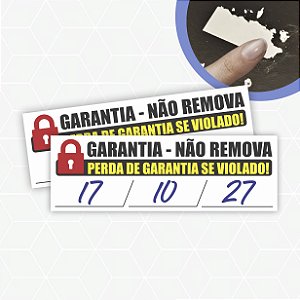 Lacre Casca de Ovo 1x3cm / Garantia! Não remova