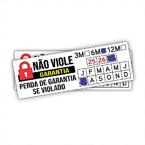 Lacre Casca de Ovo 1x3cm / Modelo Não Viole! Garantia!