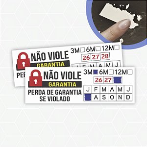 Lacre Casca de Ovo 1x3cm / Modelo Não Viole! Garantia!