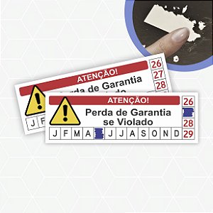 Lacres de Garantia Destrutível Casca de Ovo 1x3cm - Modelo Padrâo 06