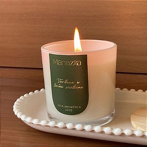 Vela Aromática de Verbena e Limão Siciliano 200g Mariazita
