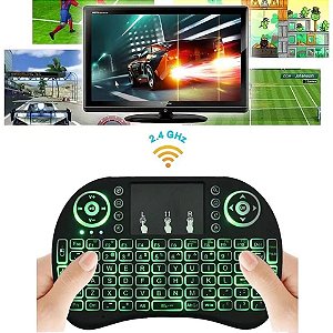 Mini Teclado Controle Sem Fio Wireless Iluminado *1002