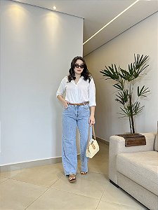 Calça Jeans Wide Leg Clara