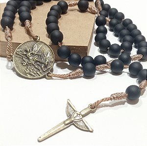 Terço São Miguel Arcanjo / Emborrachado 10mm