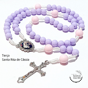 Terço Santa Rita de Cássia / Lilás Leitoso