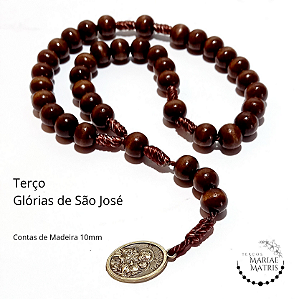 Terço Glórias de São José / Madeira 10mm