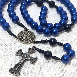 Terço São Bento / Azul e Preto