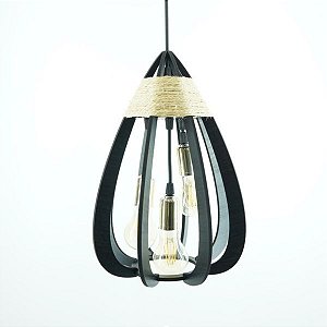 Lustre Pendente Gota Sisal