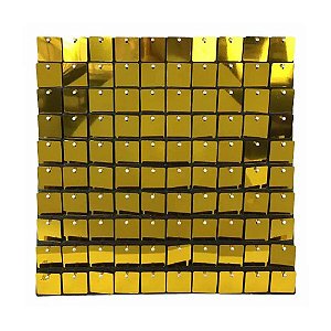 Painel Metalizado Shimmer Wall Dourado - 30x30cm - 100 unidades - Rizzo Import