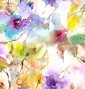 TECIDO CREPINHO FLORAL AQUARELADO PARA CONFECÇÃO DE VESTIDOS, SAIAS, BLUSAS, ETC