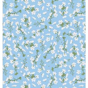 TECIDO MALHA FLUID ESTAMPA FLORAL MINI MARGARIDAS  PARA CONFECÇÃO DE VESTIDOS, SAIAS, BLUSAS, ETC