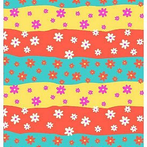 TECIDO CREPINHO FLOR DE VERÃO PARA CONFECÇÃO DE VESTIDOS, SAIAS, BLUSAS, ETC