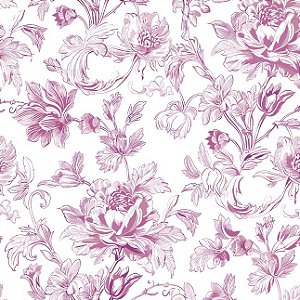 TECIDO FLUID FLORAL VINTAGE ROMÂNTICO FUNDO BRANCO PARA CONFECÇÃO DE VESTIDOS, SAIAS, BLUSAS, ETC.