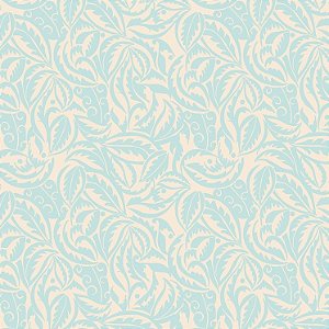 TECIDO FLUID FOLHAGEM CLÁSSICA COLEÇÃO TONALIDADES DO AZUL PARA CONFECÇÃO DE VESTIDOS, SAIAS, BLUSAS, ETC