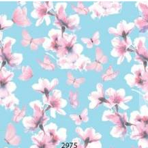 TECIDO CREPINHO JARDIM BORBOLETAS PETÁLAS FLORES DE CEREJEIRAS PARA CONFECÇÃO DE VESTIDOS, SAIAS, BLUSAS, ETC